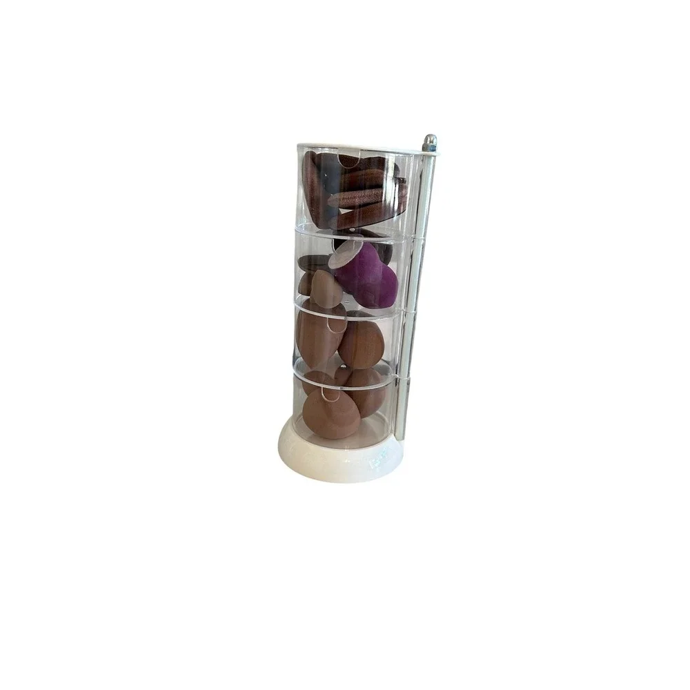 Makeup Brush Set‎ with Rotating Holder and Sponge Organizer